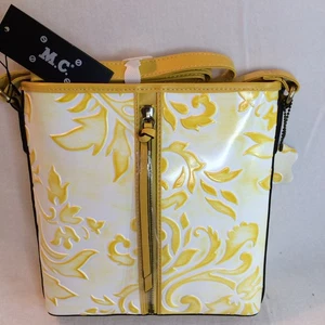 Madi Claire Tooled Leder Gelb Crossbody Hipster Tasche NEU - Bild 1 von 6