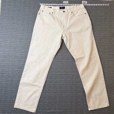 Pantalones de mezclilla para hombre Lucky Brand blancos 32x32 elásticos pierna recta Foto 1 de 4