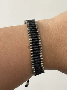 Genuine Black Links of London Sterling Silver Friendship Bracelet Unisex - Picture 1 of 10