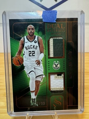 Parche doble Khris Middleton Silhouette 2024/99 dólares multicolores usados en juegos 🔥 Foto 1 de 4