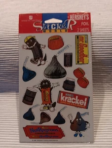 1996 American Greetings HERSHEY'S foil stickers Sticker World NEW - Picture 1 of 6