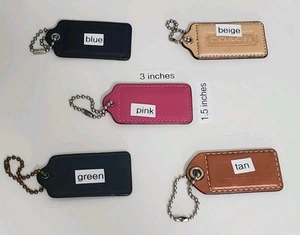 Authentische Coach Handtasche Leder Hängeetiketten 3"x 1,5" rosa blau grün beige hellbraun - Bild 1 von 7