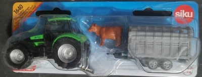 SIKU 1640 Trattore Agroton 265 con cassone trasporto animali - scala H0 - Immagine 1 di 4