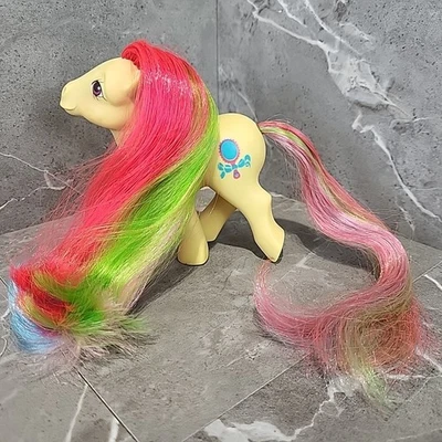 De colección 1984 My Little Pony MLP G1 Cepillo N Crecer Pretty Vision Rainbow Hair Works Foto 1 de 4