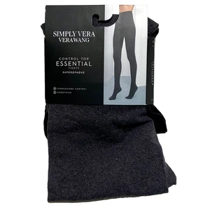 Simply Vera Wang Control Top Strumpfhose Gr. 5 grau meliert super blickdicht glättend neu mit Etikett - Bild 1 von 6