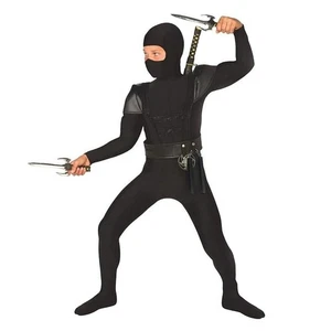 Kids Black Ninja Costume, Medium - Picture 1 of 3