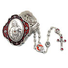 Sacred Heart of Jesus Rosary Metal Beads and Box Gift Set