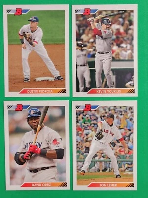 Dustin Pedroia, Kevin Youkilis, David Ortiz, 2010 Topps 1992 Bowman Throwback  Foto 1 de 4