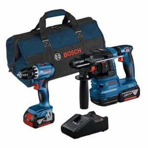 Bosch Combo Kit 2 piezas 18V: GSR 18V-45 + GBH 18V-22 + 2 x 4.0Ah + cargador + bolsa - Imagen 1 de 3