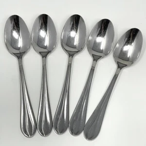 Retroneu Villa Stainless Place Soup Dinner Spoons 7.5” Set Of 5 Discontinued - Picture 1 of 6
