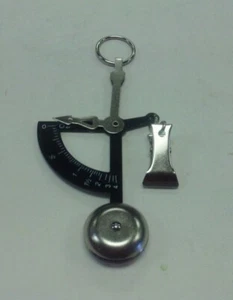 SUPERIOR BALANCE METAL POCKET SCALE HANG OR HOLD 100g CAPACITY BLACK WITH POUCH - Picture 1 of 3