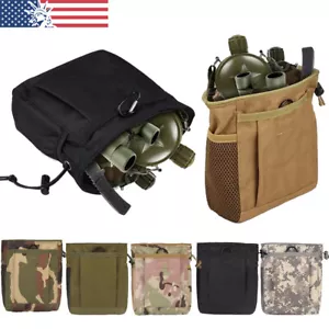 Tactical Molle Drop Dump Pouch for Ammo Magazine Large Holder Utility Waist Bag - Picture 1 of 11