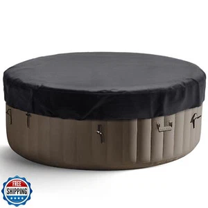 Round Hot Tub Cover 420D Polyester Waterproof Spa Covers for Hot Tub Replacem - Picture 1 of 5