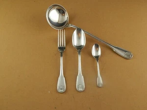 PREZIOSO ANTICO SERVIZIO POSATE TAVOLA ARGENTATE ARGENTAL 84 GR ARGENTO 37 PEZZI - Imagen 1 de 9