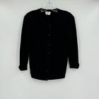Kate Spade Womens Black Cotton Blend Bow Sleeve Button Up Cardigan Sweater Sz XS