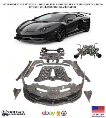 Aftermarket SVJ Style Body Kit Fit 11-15 Lamborghini Aventador LP700 Full Carbon - Image 1 of 4