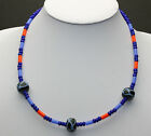 Afrika Halskette / African Necklace mit repro trade deads rattelsnake beads