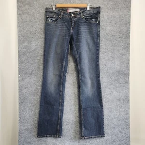 Levi's Lady Style Jeans Womens W32 L32 Low Rise Straight Blue Medium Wash - Picture 1 of 13