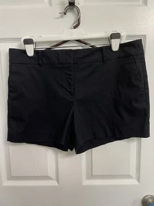 Ann Taylor Factory Women’s Shorts Size 14 black Chino  5” Inseam Casual Cruise - Picture 1 of 4