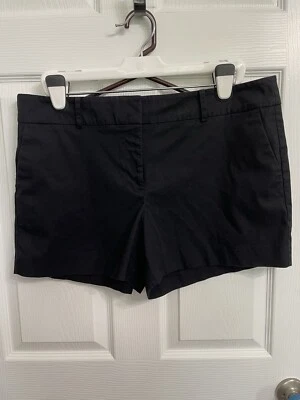 Ann Taylor Factory Women’s Shorts Size 14 black Chino  5” Inseam Casual Cruise - Image 1 of 4