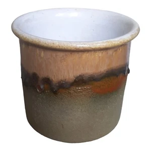 Handmade Artisan Pottery French Butter Keeper Ceramic Crock Cottage Drip Glaze - Picture 1 of 8