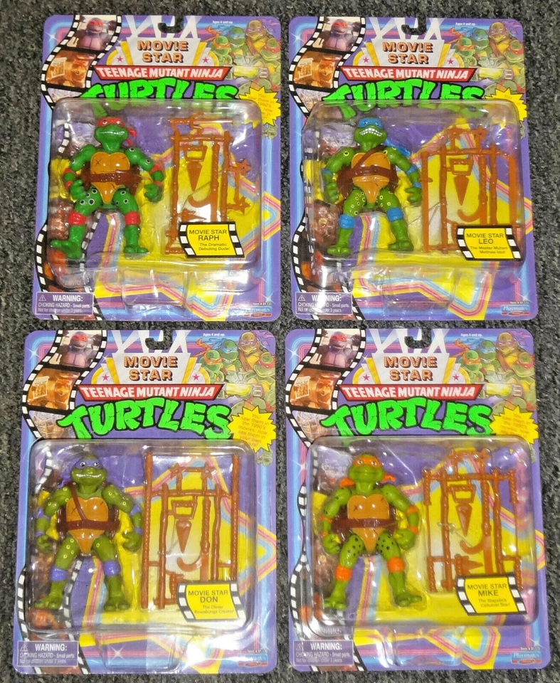 FIGURAS TMNT PLAYMATES TORTUGAS NINJA MUTANTES ADOLESCENTES ESTRELLA DE CINE DON LEO RAPH MIKE Foto 1 de 1