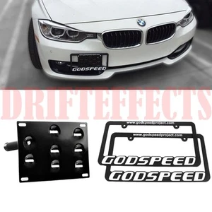 BMW 3 SERIES 328i 335i 12-15 LICENSE PLATE TOW ADAPTOR MOUNTING BRACKET+FRAMES - Picture 1 of 5