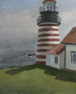 West Quoddy Light - Original Oil Painting - Picture 1 of 1