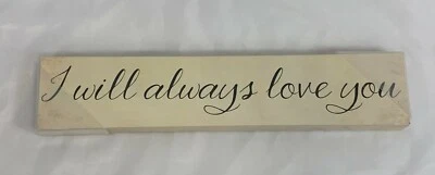 Canvas Wall Art I Will Always Love You Louise Carey 17 1/2 X 3 1/2 - Image 1 of 4