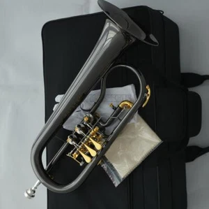 20%OFF High Grade Black nickel Rotary Flugelhorn Bb Flugel With trigger Key - Picture 1 of 4