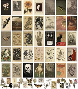 Vintage Posters for Room Aesthetic - 35Pcs Vintage Art Wall Collage Kit, Cottage - Picture 1 of 6