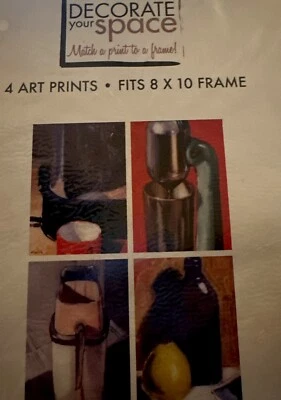 4 impresiones artísticas arte contemporáneo póster decora tu espacio impresión cocina 8" x 10" Foto 1 de 2