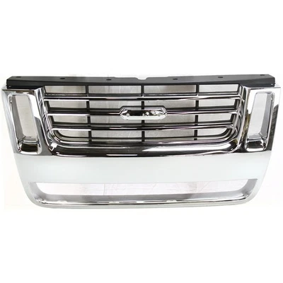 Grille For 2006-2010 Ford Explorer 2007-2010 Explorer Sport Trac Chrome Plastic - Image 1 of 4