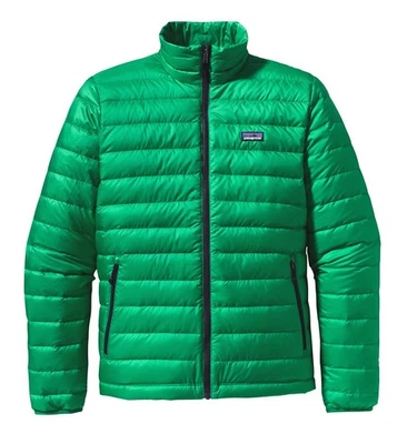 Jaqueta Patagonia suéter acolchoado zíper completo isolado 84674 verde brilhante masculina G - Imagem 1 de 4