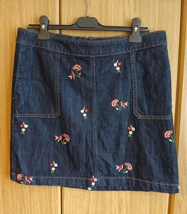 LADIES WOMEN'S SAINSBURYS TU DENIM MINI SKIRT - SIZE 12 - Picture 1 of 3