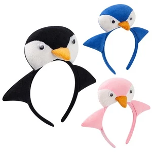 Cerchietto a forma di pinguino per bambini adulti accessorio per capelli carino copricapo 3D - Foto 1 di 22