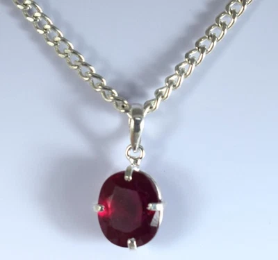 Colgante certificado natural Birmania rubí rojo 11,25 quilates piedras preciosas ovaladas último diseño Foto 1 de 4