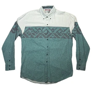 Vintage Pure Country Button Up Langarm Hemd Herren XL Western Azteken Cowboy - Bild 1 von 20
