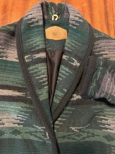 VTG Woolrich Southwest Navajo Wool Blanket Star Jacket Coat Medium USA Made - Picture 1 of 8