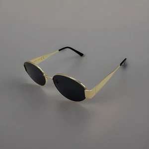 Sojos Sunglasses Retro Oval Gold Grey New Unisex Gift Cute Glasses Women Men - Picture 1 of 6