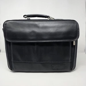 Targus Leather Notebook Case Laptop Messenger Bag Briefcase Travel Carry On USA - Picture 1 of 8