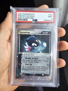 Pokemon Sneasel ex 103/109 Holo EX Ruby & Sapphire PSA 9 - Picture 1 of 4