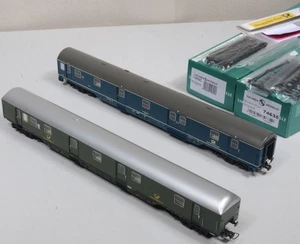 2x Sachsenmodelle 14695/74635 Bahnpostwagen Post / Neuwertig/Unbespielt - Picture 1 of 4