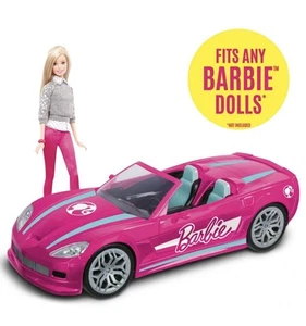 Barbie RC Dream Car Convertible | Lights Up | Fits 2 Dolls | 2.4GHz | 25m Range - Picture 1 of 3