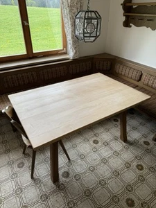 Rustikale Eckbank (gepolstert) mit Tisch & Stühlen – Vintage-Charme - Bild 1 von 3