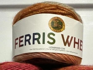 1 FERRIS WHEEL in CHERRY ON TOP #610 270yds 3oz by LION BRAND Acrylic - Picture 1 of 4