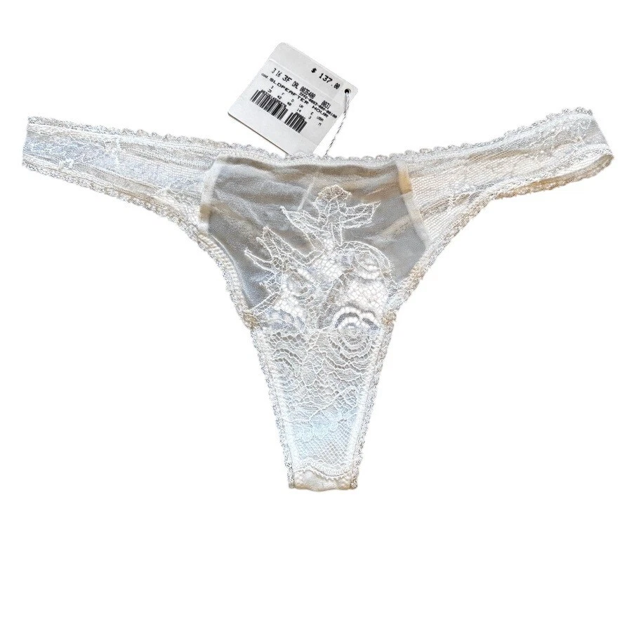 Tanga La Perla Souple Blanco Encaje Floral Panty Talla Mediana NUEVO con Etiquetas Foto 1 de 4