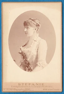 cabinet card photo Belgium & Habsburg princess Stephanie Austria 1881 foto royal - Picture 1 of 2