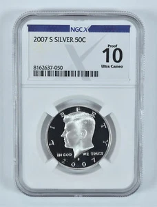 2007-S Kennedy Half Dollar Silver Proof 10 UCAM NGC X NGCX - Picture 1 of 5