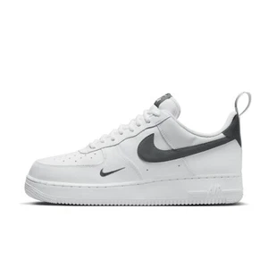 Nike Air Force 1 ‘07 White Metallic Dark Grey Mens Trainer / UK 8.5 / UK 9